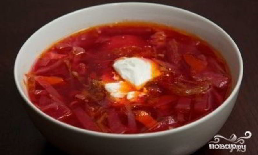 Рецепт борща со свежей капустой
