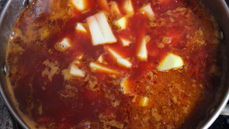 борщ со свининой и говядиной