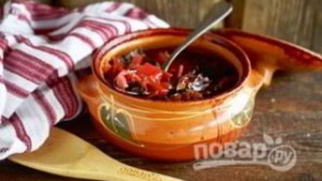 борщ в горшочке