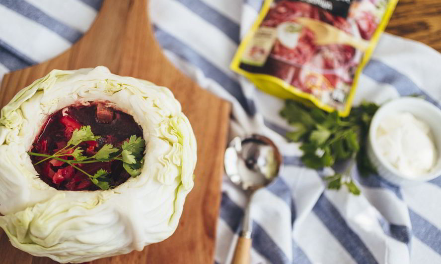 Рецепт борща в капусте