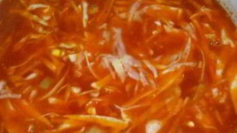 борщ вегетарианский с фасолью