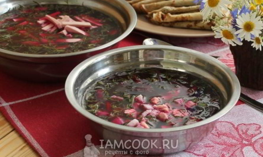 Рецепт холодного борща из свеклы