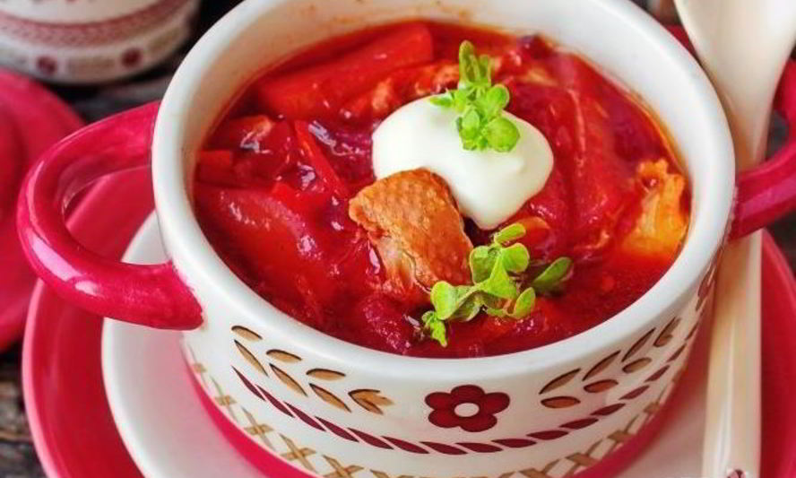 Рецепт красного борща без капусты