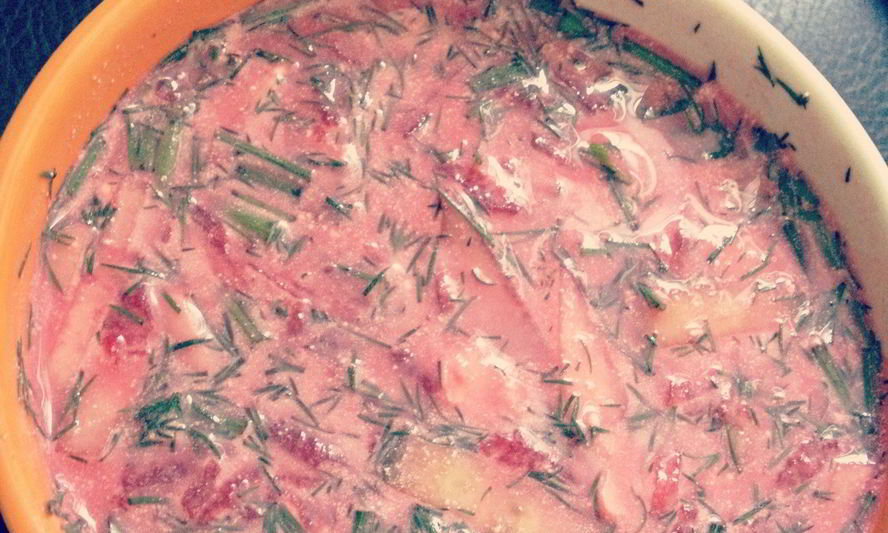 Рецепт литовского холодного борща