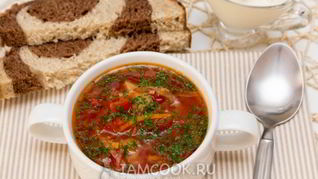 Постный борщ на ароматном масле