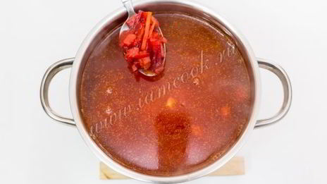 постный борщ на ароматном масле