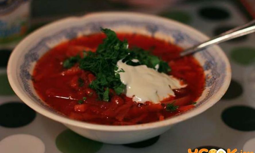 Рецепт постного борща с фасолью