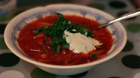 постный борщ с фасолью