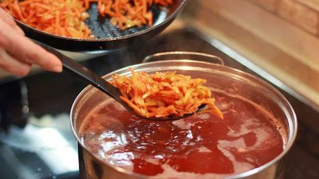 постный борщ с фасолью