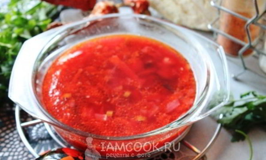 Рецепт постного борща с грибами и фасолью