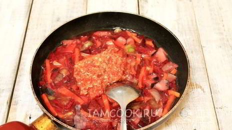 постный борщ с грибами и фасолью