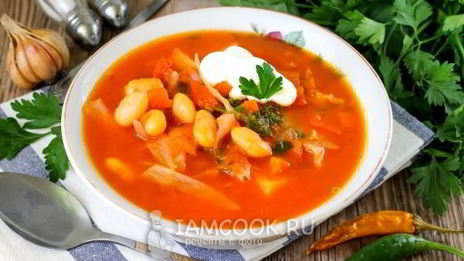 постный борщ в мультиварке