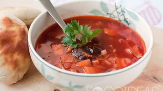 Постный борщ