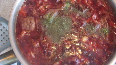 постный грибной борщ с черносливом