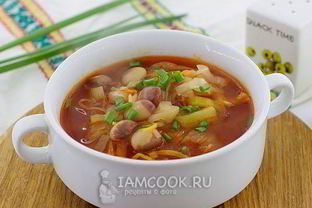 Постный красный борщ