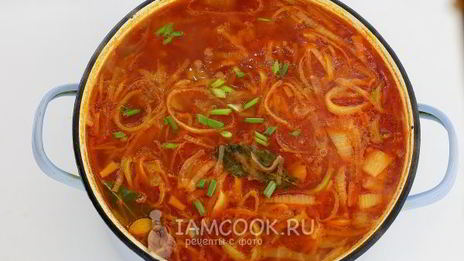 постный красный борщ