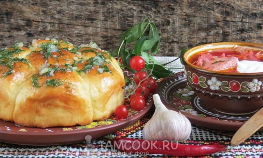 Рецепт украинского борща с пампушками