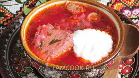 украинский борщ с пампушками