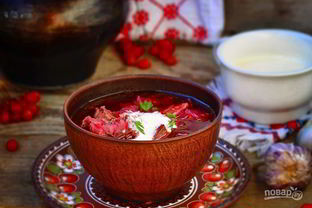 Украинский борщ со свеклой