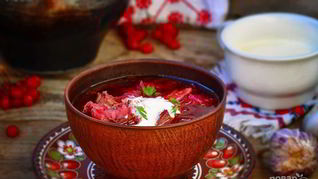 Украинский борщ со свеклой