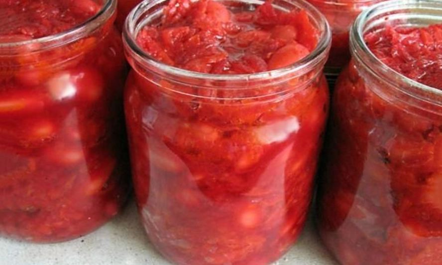 Рецепт заправки для борща с фасолью на зиму