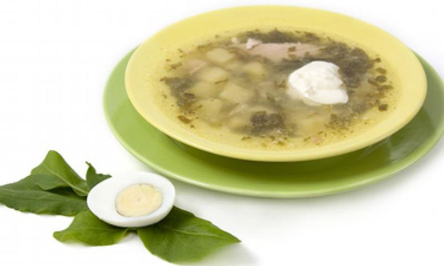 Рецепт зеленого борща со сметаной