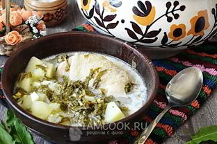 Зеленый борщ в мультиварке