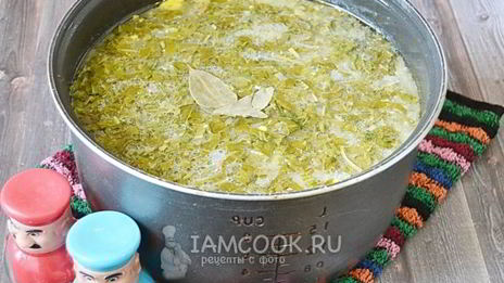 зеленый борщ в мультиварке