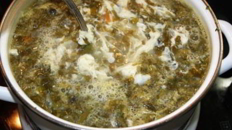 зеленый борщ