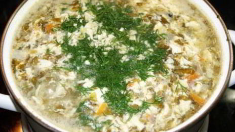 зеленый борщ