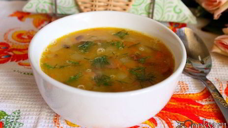 чечевичный суп с охотничьими колбасками