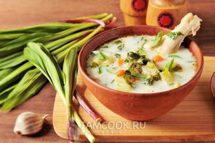 Чесночный суп из черемши