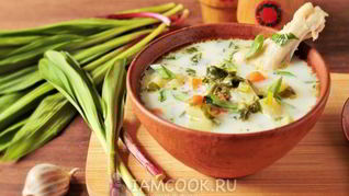 Чесночный суп из черемши