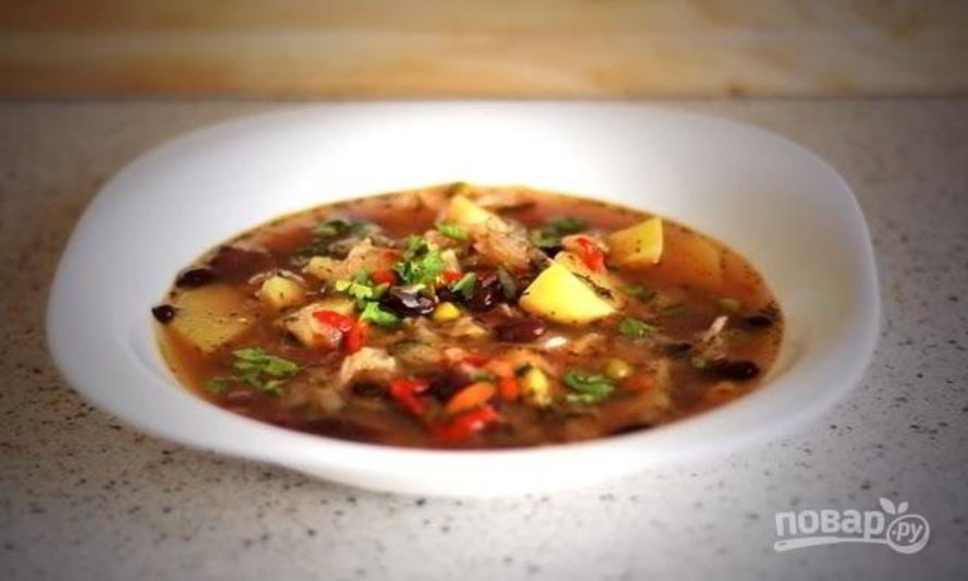 Рецепт фасолевого супа из красной фасоли