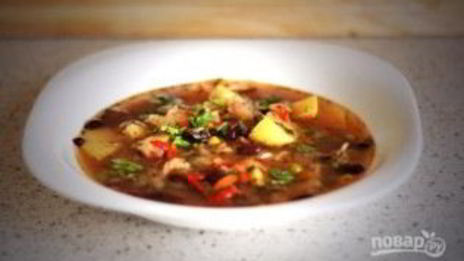 фасолевый суп из красной фасоли