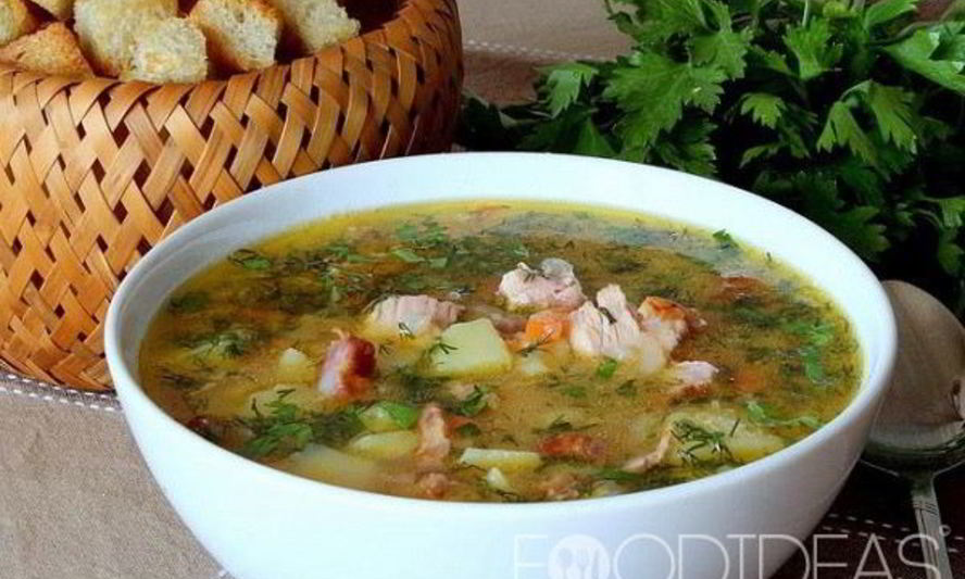 Рецепт горохового супа с копченой курицей