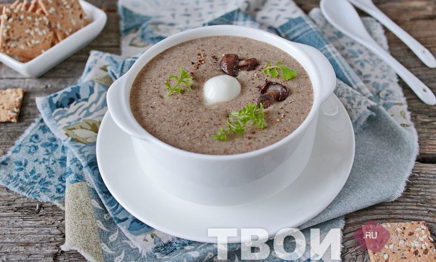 Рецепт грибного супа с сыром