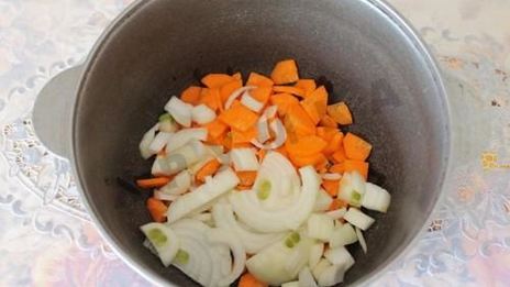 капустняк тушеный с рисом и картошкой