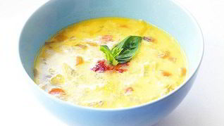 Кокосовый суп из лука-порея