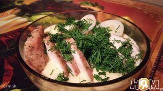 Кукурузный крем-суп с курочкой и грибами