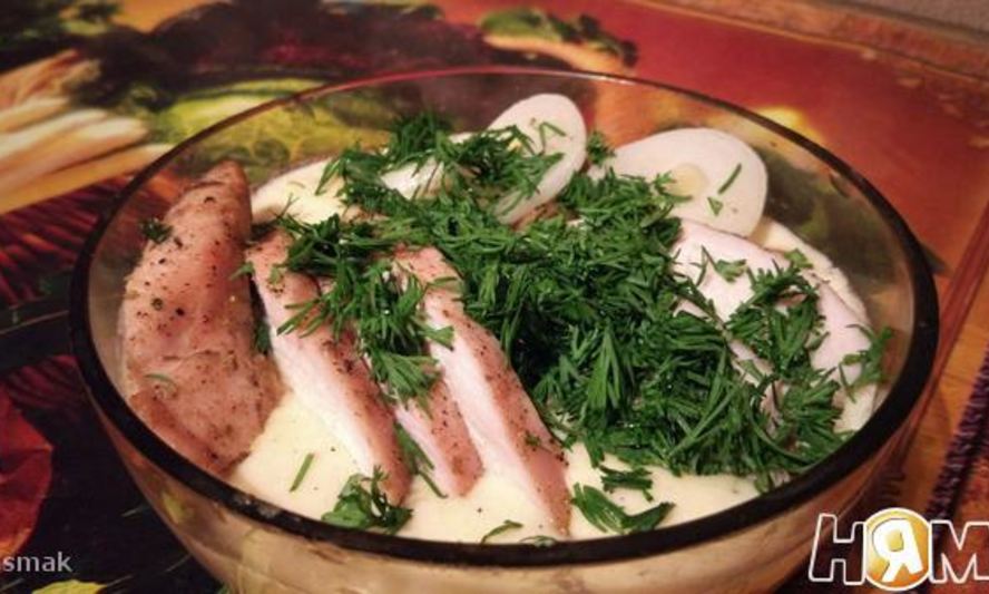 Рецепт кукурузного крема-супа с курочкой и грибами