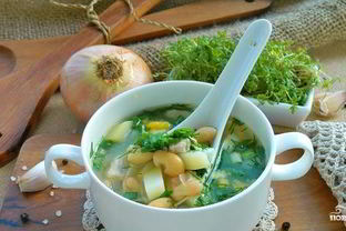 Куриный суп с фасолью консервированной