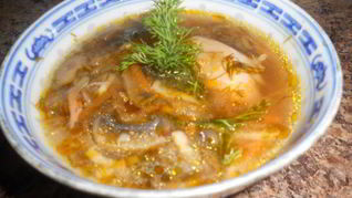 Куриный суп с грибами по-венгерски