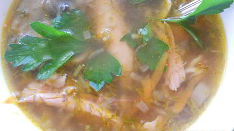 куриный суп с грибами по-венгерски