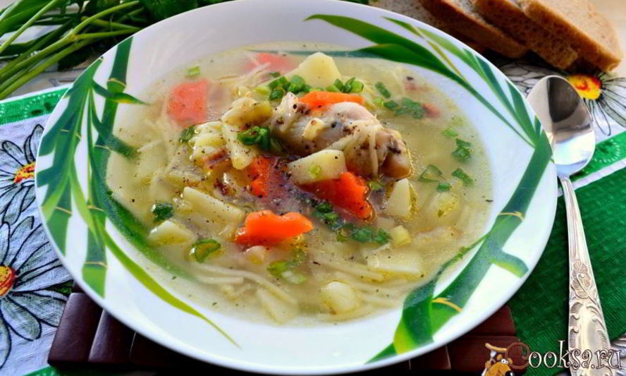 Рецепт куриного супа с вермишелью