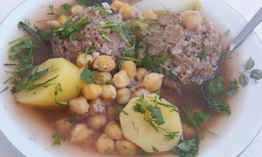 Рецепт кюфты бозбаш по-азербайджански суп с рисом и мясом