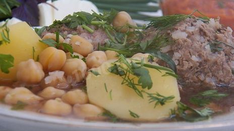 кюфта бозбаш по-азербайджански суп с рисом и мясом