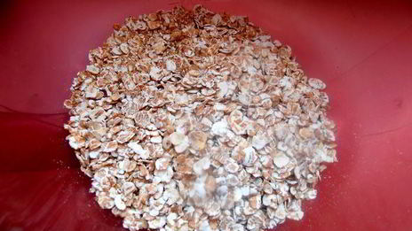 летний суп из 4-х злаков с яблоками и ревенем