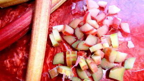 летний суп из 4-х злаков с яблоками и ревенем