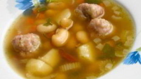 мексиканский фасолевый суп с фрикадельками